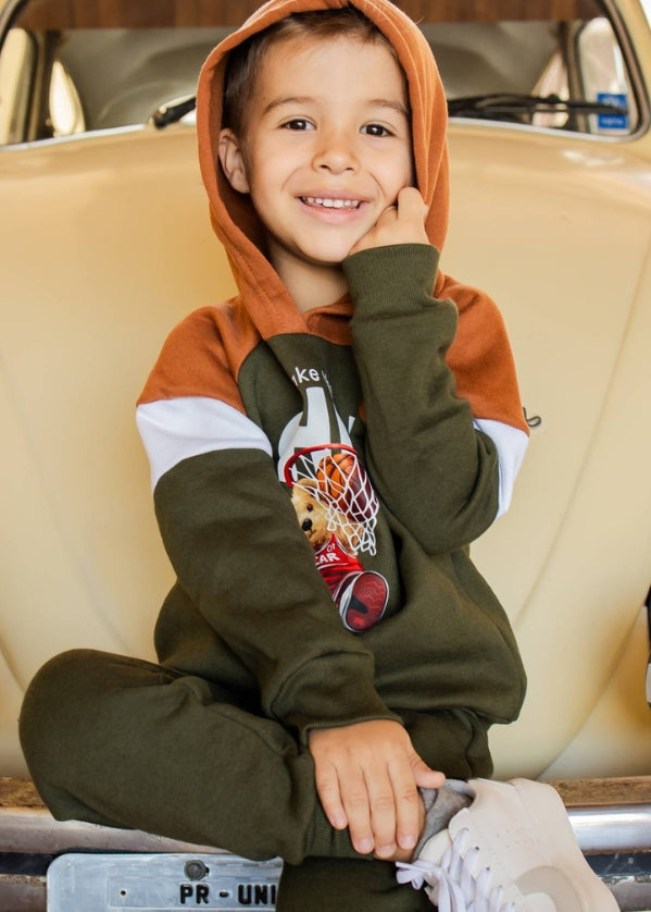 Conjunto Infantil Moletom Menino Inverno - novo