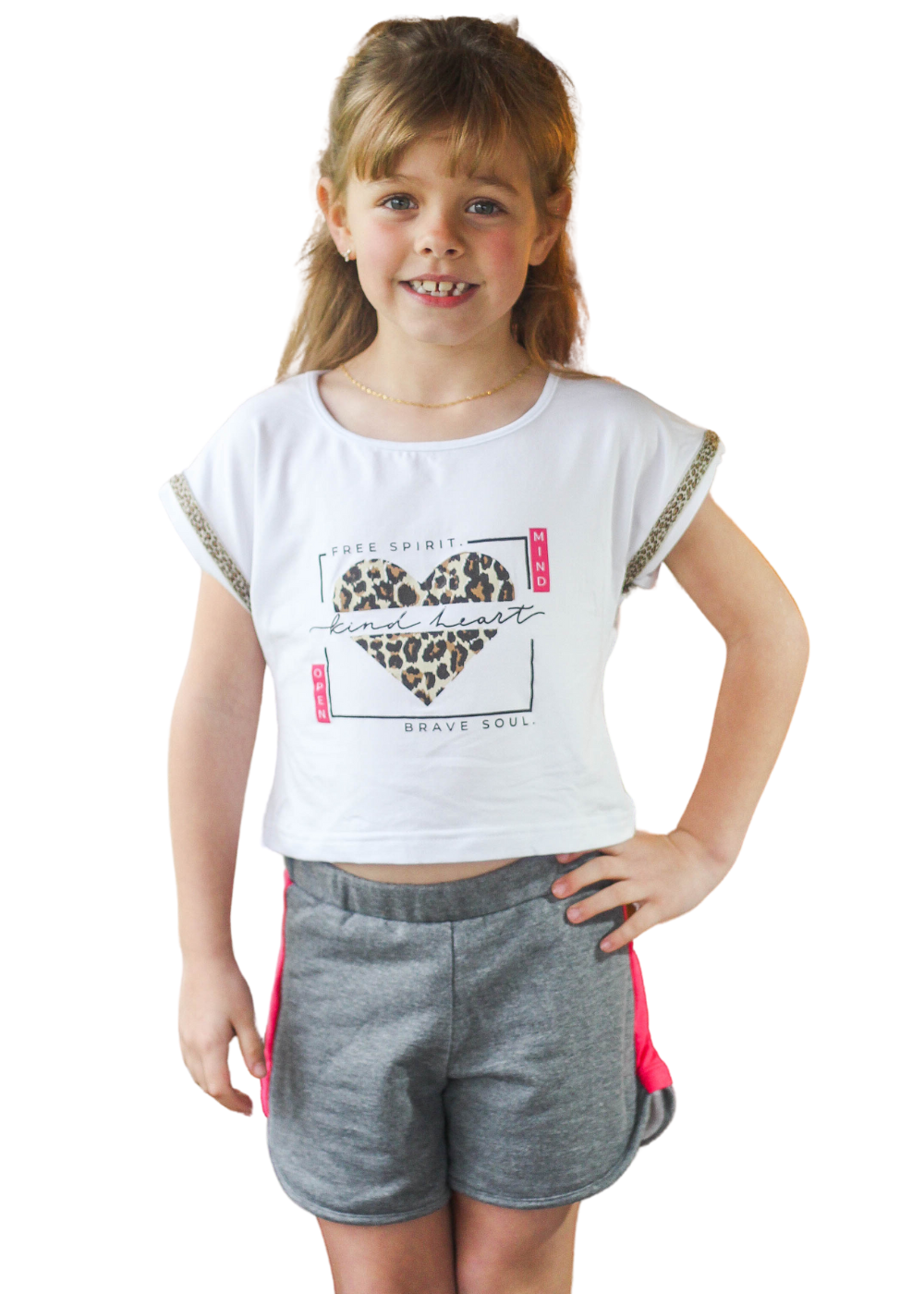 CONJUNTO INFANTIL MENINA SHORT SAIA MENINAS FEMININO ALGODÃO