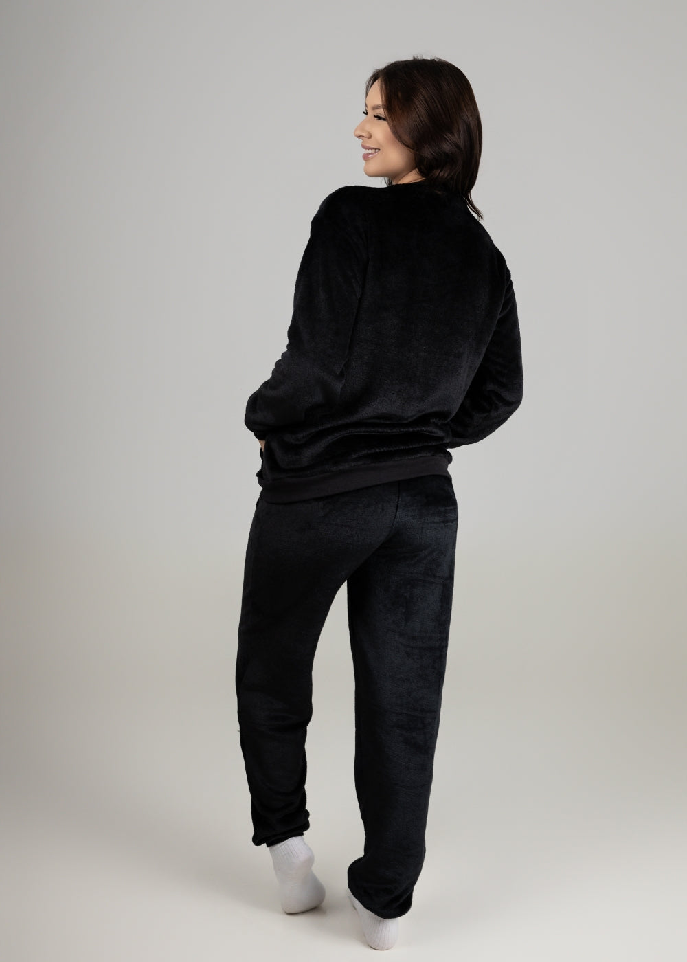 Pijama Feminino Adulto Fleece Inverno Plus Size Soft Plush Longo