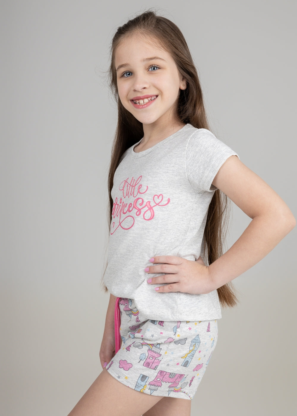Pijama Infantil Algodão Menina Feminino Juvenil 1 A 16 Anos