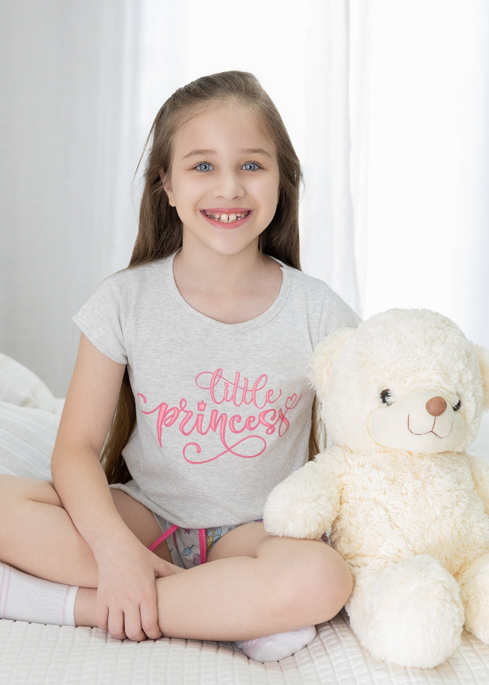 Pijama Infantil Algodão Menina Feminino Juvenil 1 A 16 Anos