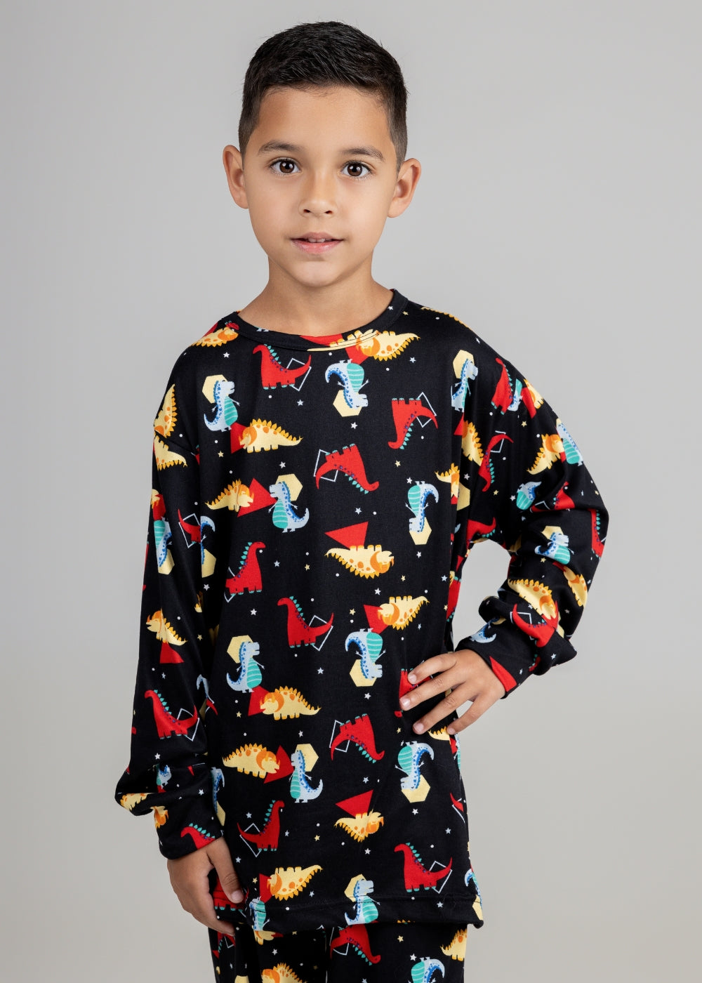Pijama Inf Masc Suede Menino Manga Longa Inverno