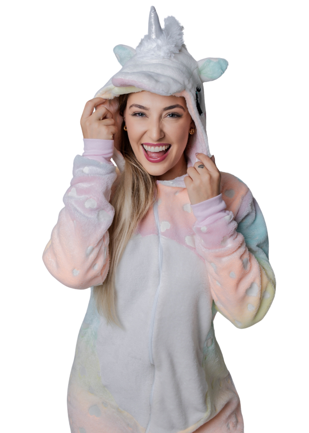 Macacão Pijama Kigurumi Adulto Feminino Fleece Soft Plush