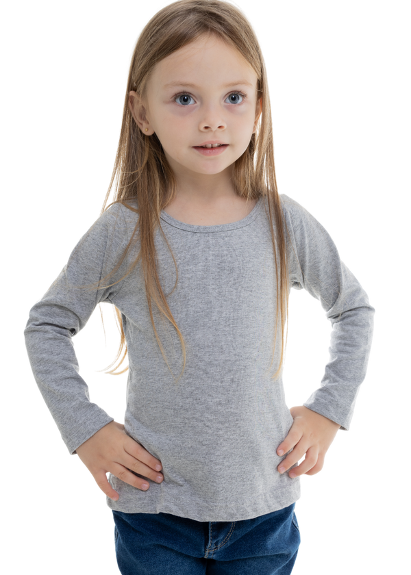 BLUSA INFANTIL MANGA LONGA MENINAS FEMININA JUVENIL ALGODÃO