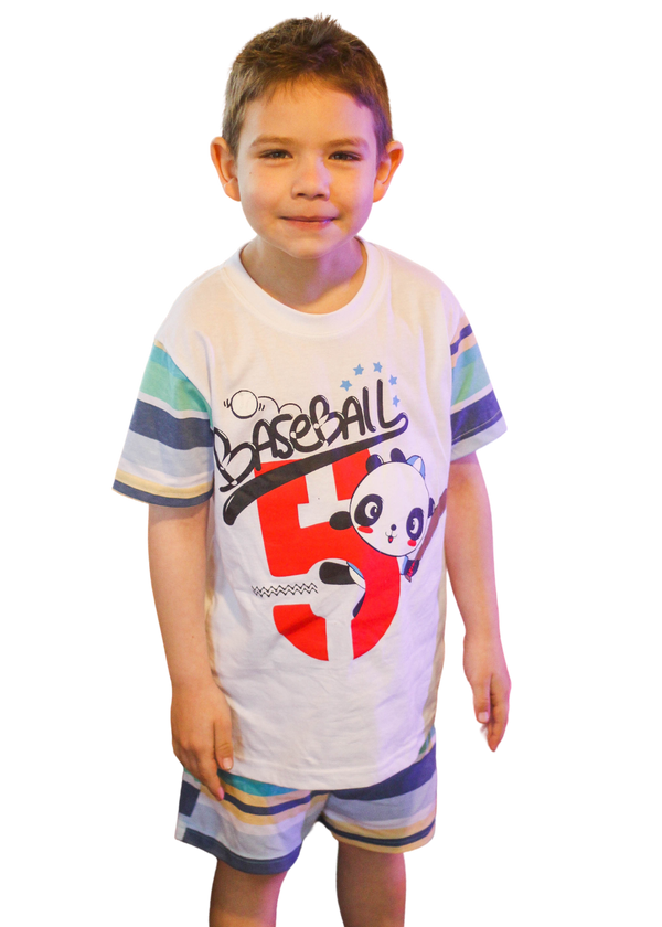Pijama Infantil Masculino Meninos Juvenil Algodão Verao