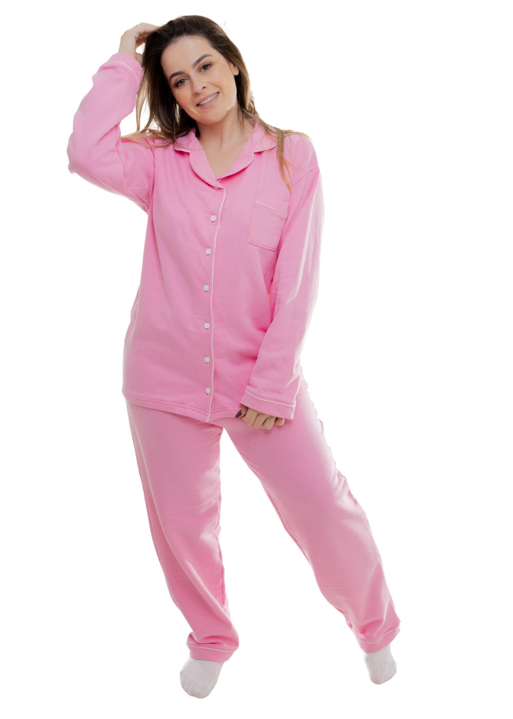 Pijama Inverno Moletom Flanelado