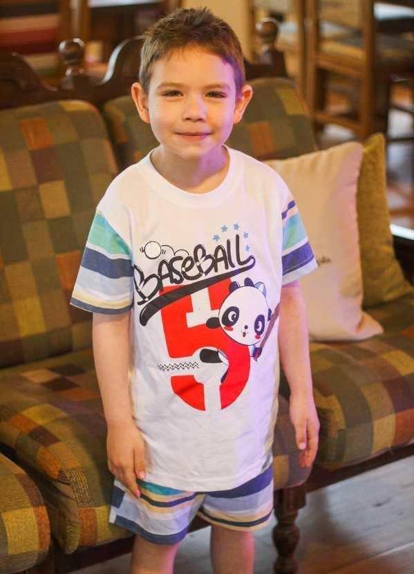 Pijama Infantil Masculino Meninos Juvenil Algodão Verao