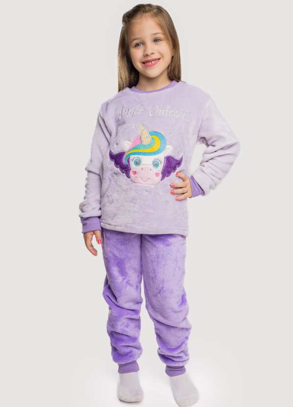 Pijama Inverno Fleece Feminino Infantil