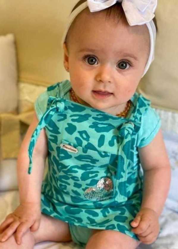 CONJUNTO INFANTIL FEMININO JARDINEIRA BEBE