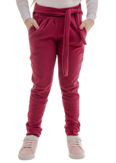 Calça Moletom Feminino Infantil Menina Juvenil Quente Para O Frio