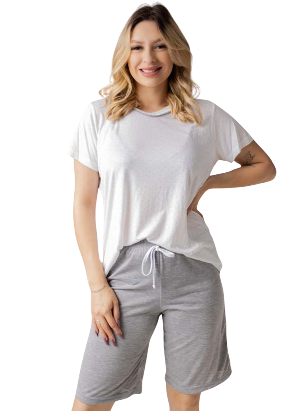 Pijama Feminino Adulto Verao Conjunto Algodão