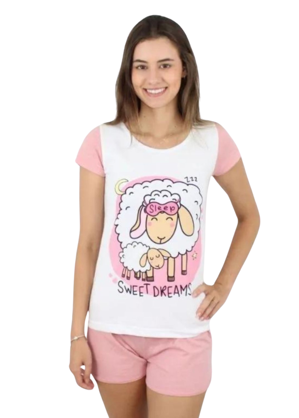 Pijama Feminino Adulto Verao Conjunto Algodão