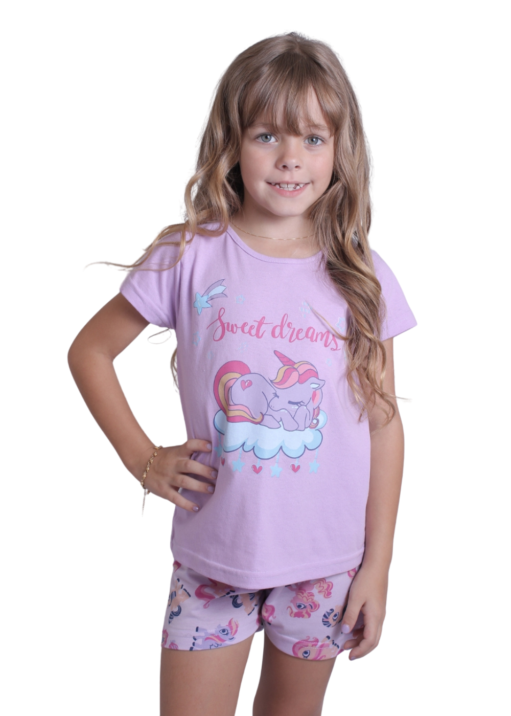 Pijama Infantil Algodão Menina Feminino Juvenil 1 A 16 Anos