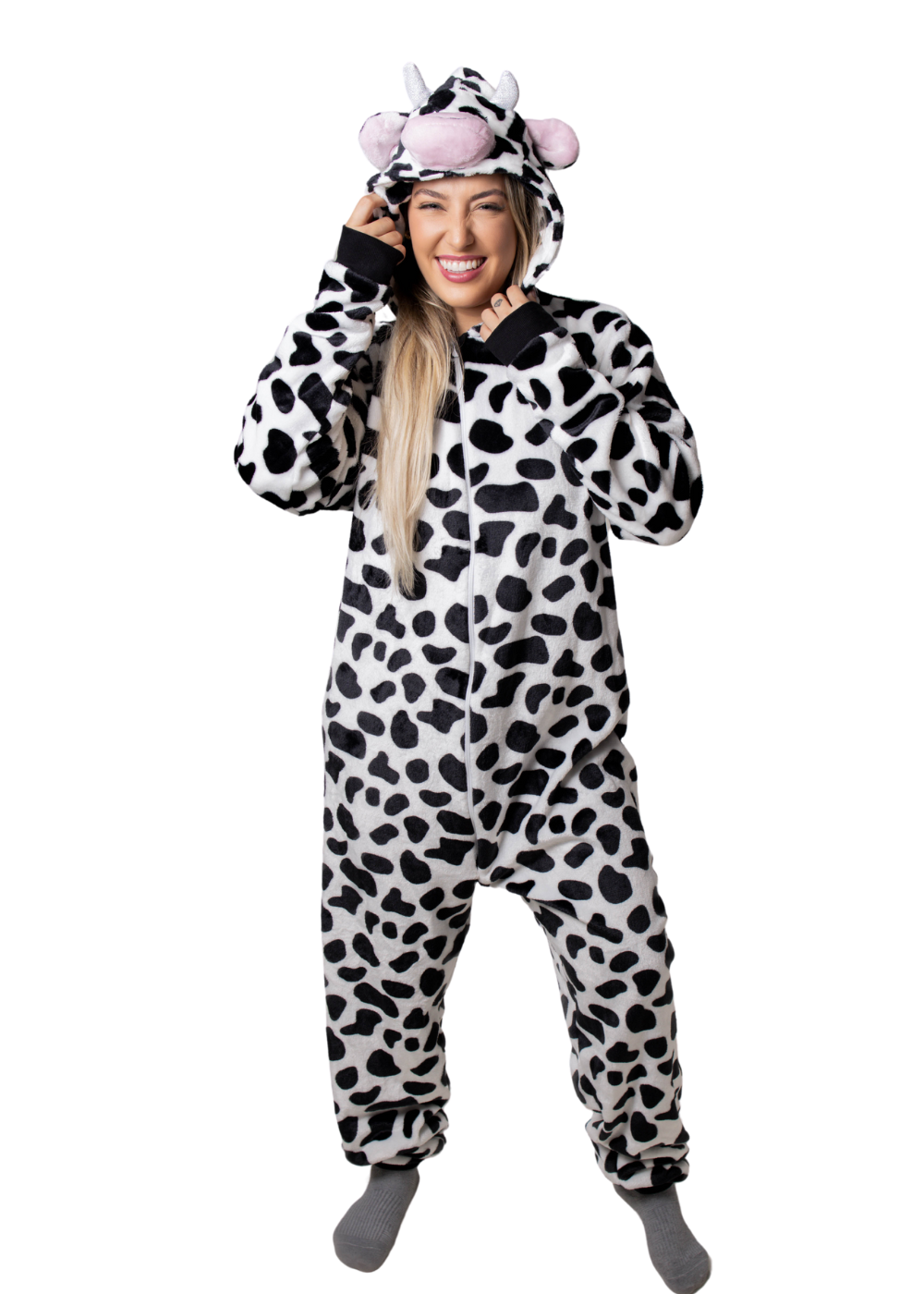 Macacão Pijama Kigurumi Adulto Feminino Fleece Soft Plush