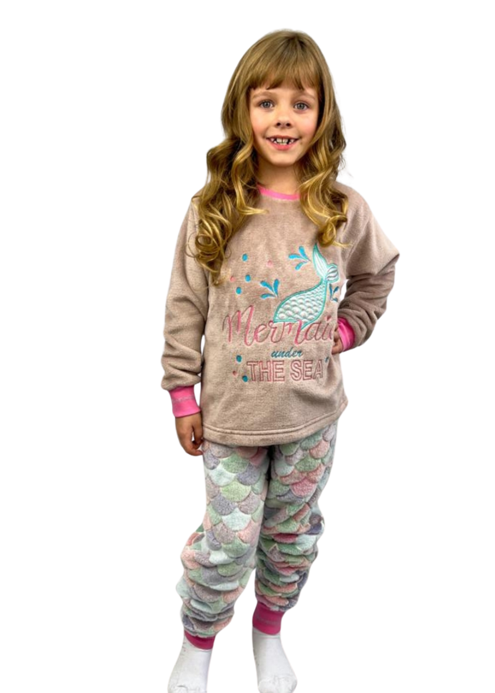 Pijama Infantil Meninas Inverno Fleece Soft Longo - Novo