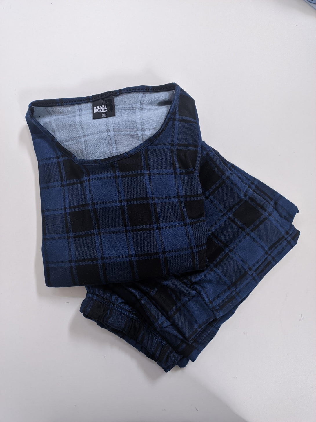 Pijama Suede Inverno Masculino Adulto