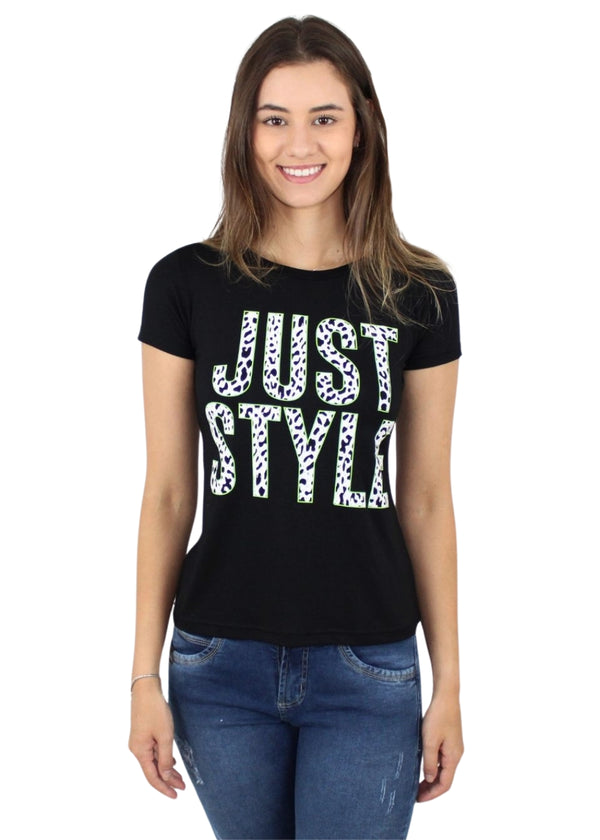 Blusa Feminina Basica Manga Curta Adulto Viscose/elastano