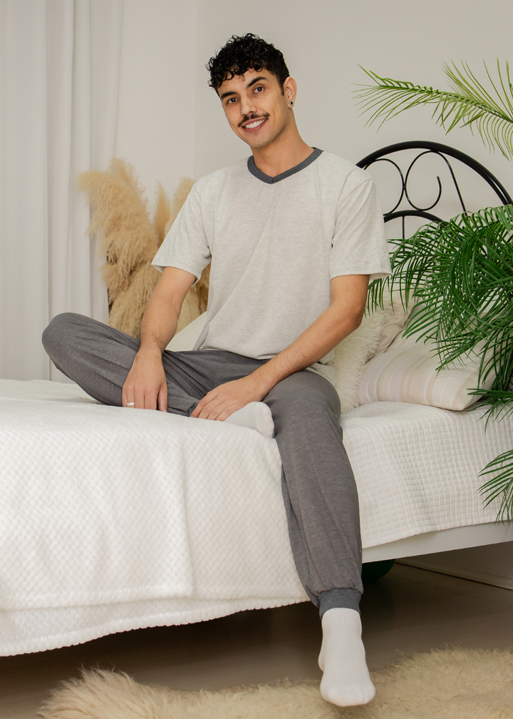 PIJAMA MASCULINO ADULTO 100% ALGODÃO VERÃO.