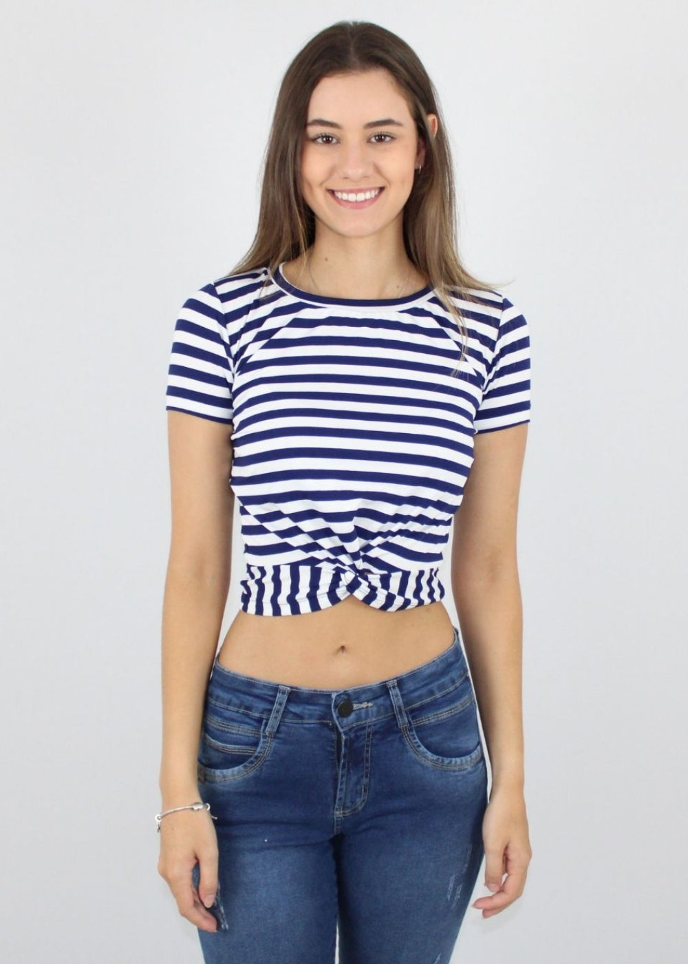 Blusa Feminina Basica Manga Curta Adulto Viscose/elastano
