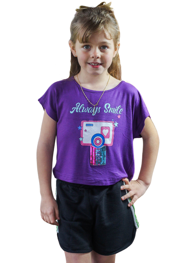 BLUSA INFANTIL FEMININO MENINAS JUVENIL VISCOSE/ELASTANO VERAO