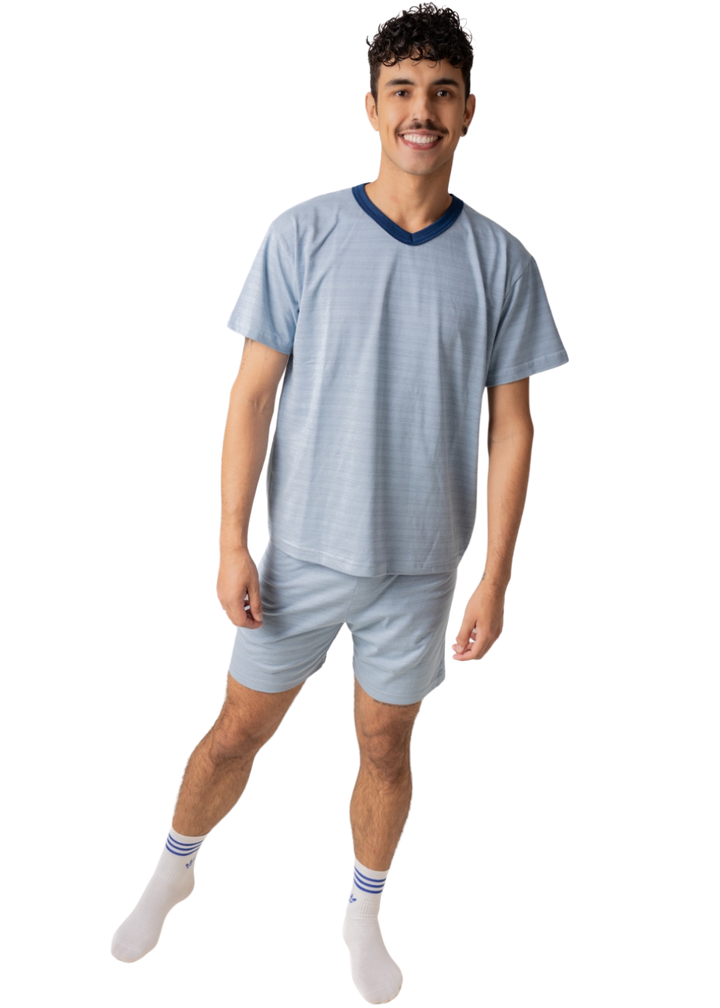 PIJAMA MASCULINO ADULTO 100% ALGODÃO VERÃO.