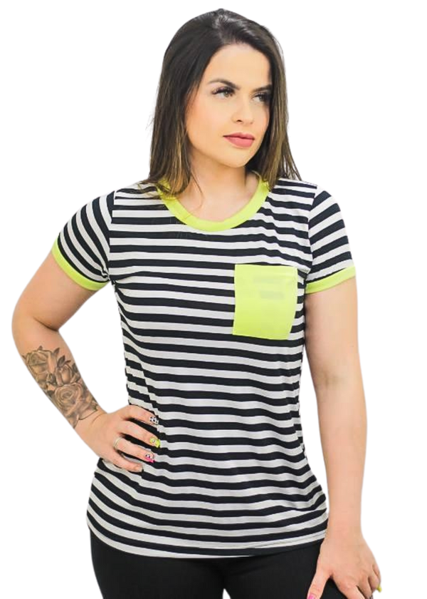 Blusa Feminina Basica Manga Curta Adulto Viscose/elastano