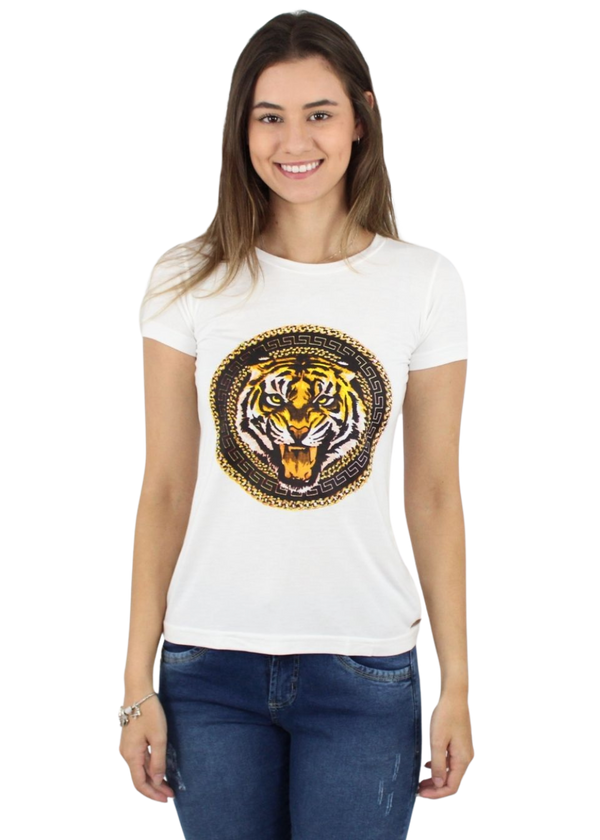 Blusa Feminina Basica Manga Curta Adulto Viscose/elastano