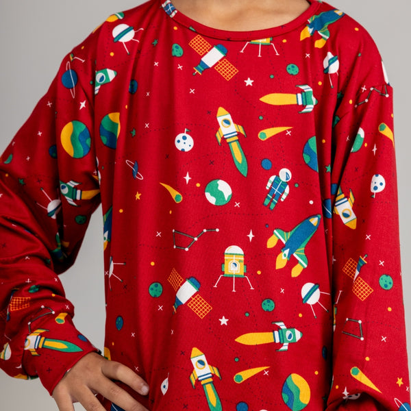 Pijama Inf Masc Suede Menino Manga Longa Inverno