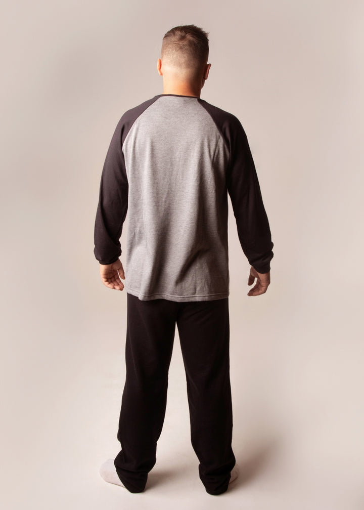 PIJAMA INVERNO MOLETOM CIA DA MALHA MESCLA FLANELADO