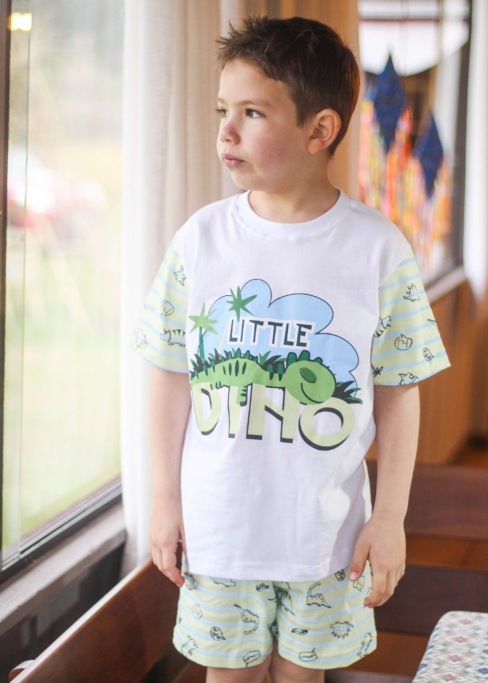 Pijama Infantil Masculino Meninos Juvenil Algodão Verao