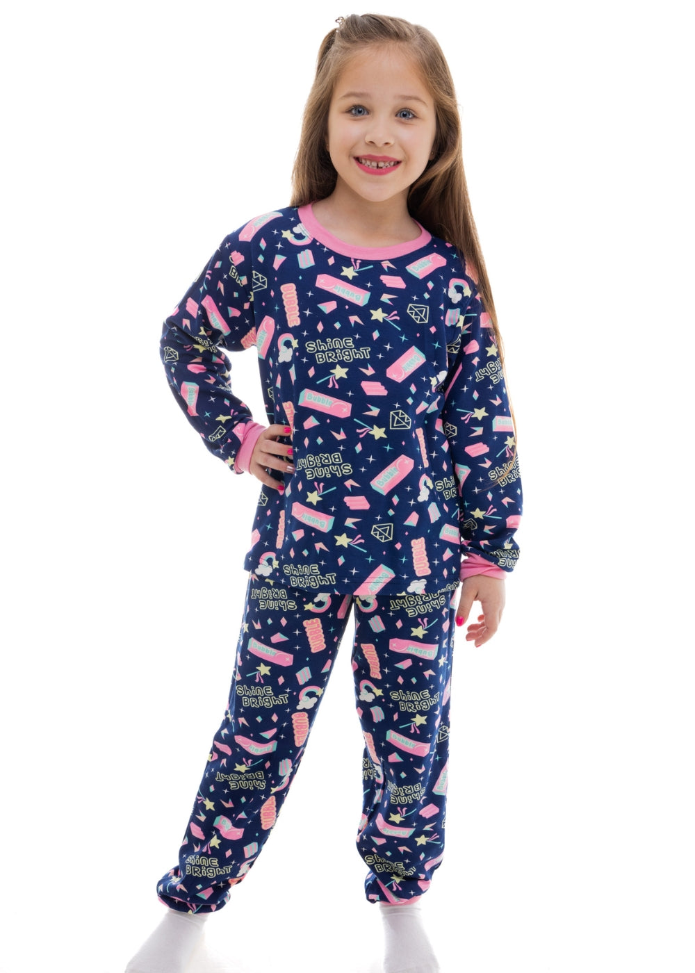 PIJAMA INFANTIL MENINAS MOLETINHO INVERNO