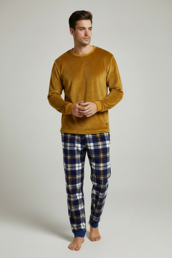 Pijama Masculino Inverno Adulto Fleece Plush Soft Quentinho New