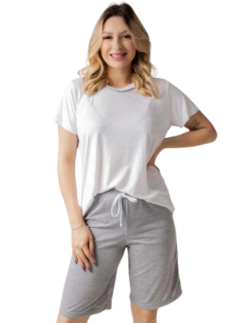 Pijama Feminino Adulto Verao Conjunto Algodão