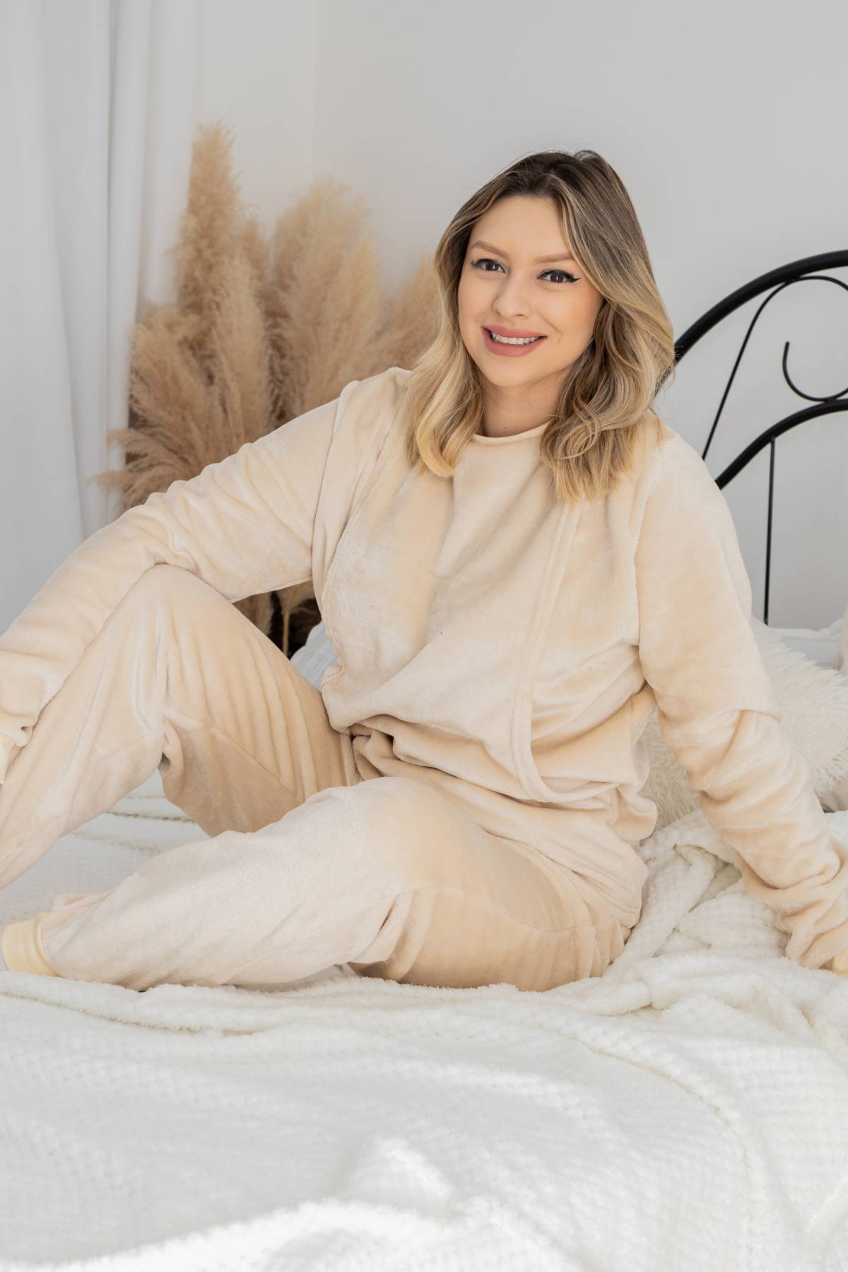 Pijama Inverno Amamentação Fleece Feminino Adulto