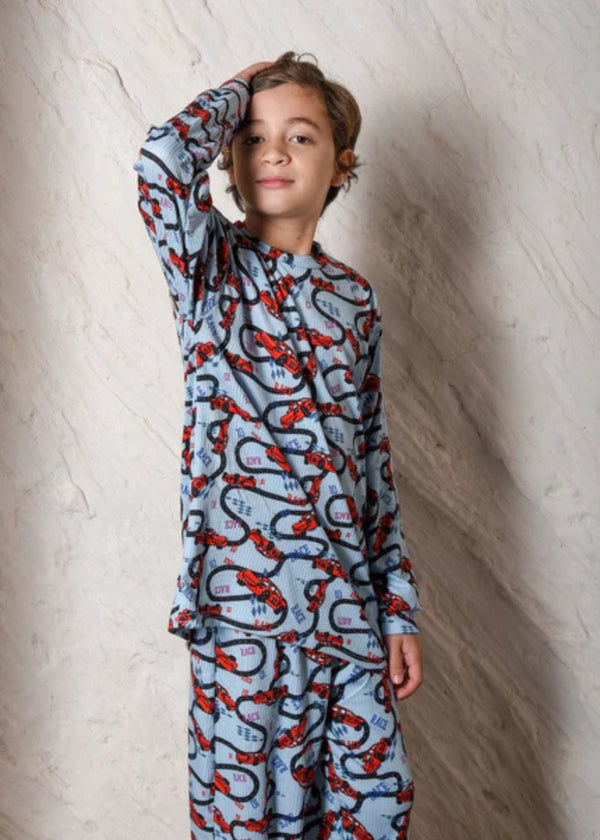 Pijama Inf Masc Suede Menino Manga Longa Inverno