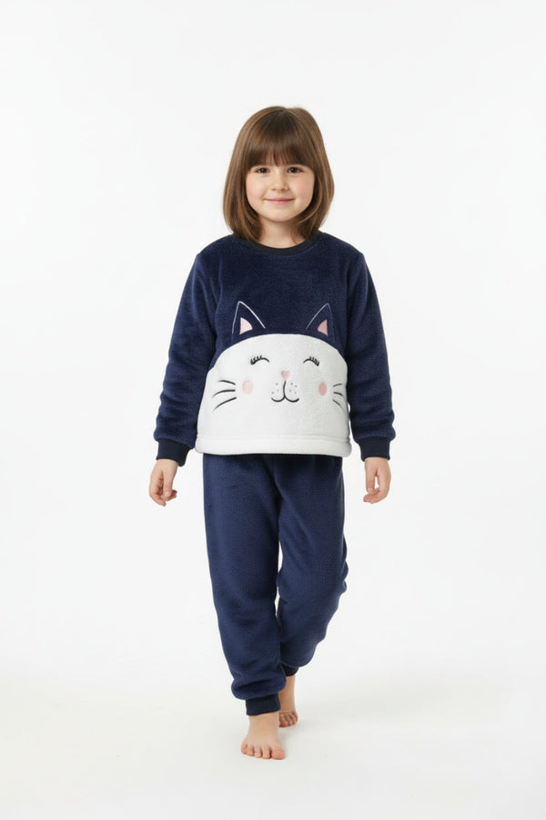 Pijama Feminino infantil Meninas Fleece soft longo