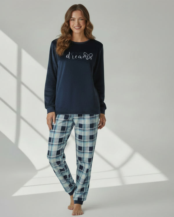 Pijama feminino Adulto Fleece Inverno Plus Size Soft Plush Longo