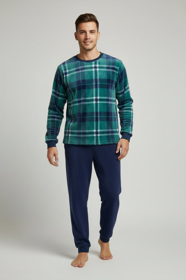 Pijama Masculino Inverno Adulto Fleece Plush Soft Quentinho New