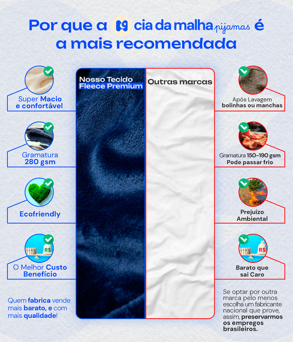 Pijama Masculino Inverno Adulto Fleece Plush Soft Quentinho New