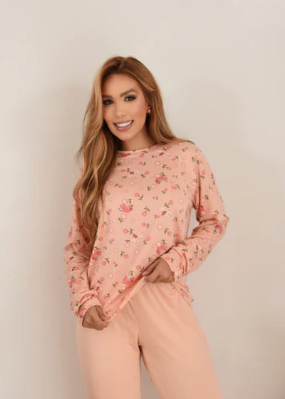 Conjunto Pijama Feminino Adulto Suede new