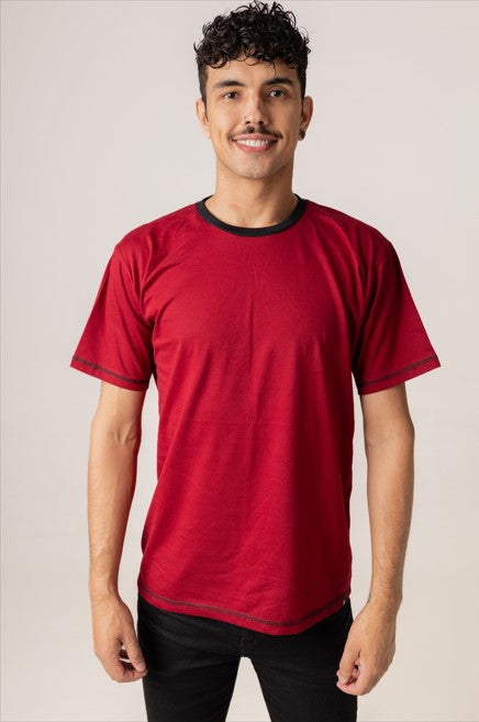 Imagem-produto-CAMISETAMASCULINACURTAADULTA100%ALGODAOBASICAVERAO-BORDO/M