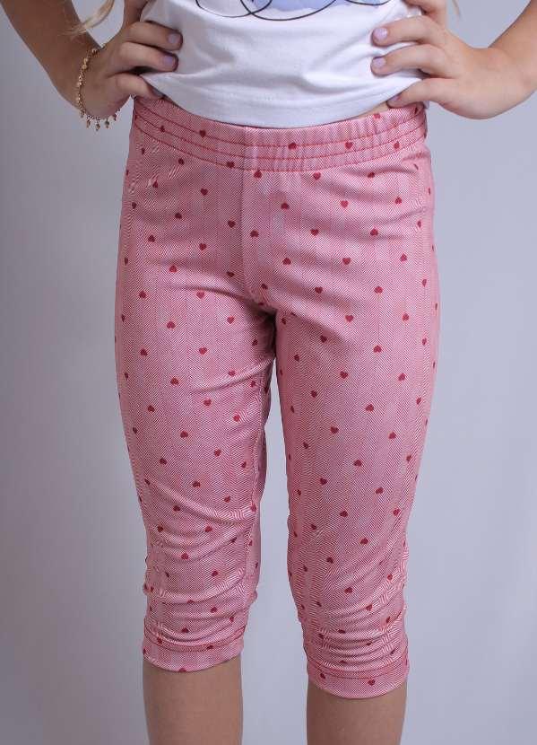 Calça Legging Infantil Feminina Meninas Juvenil Estampada Curta