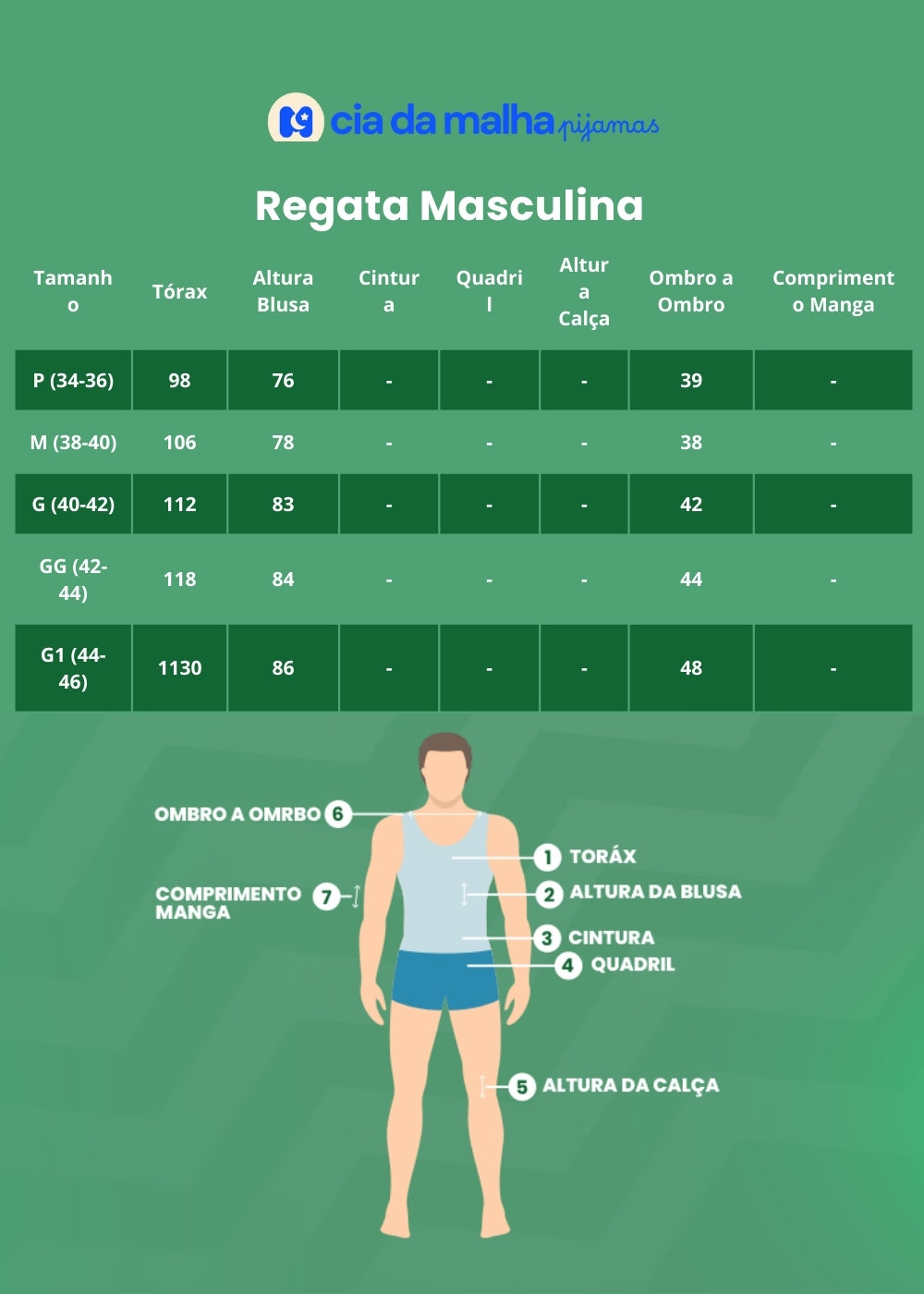 Regata Masculina Adulta Algodão