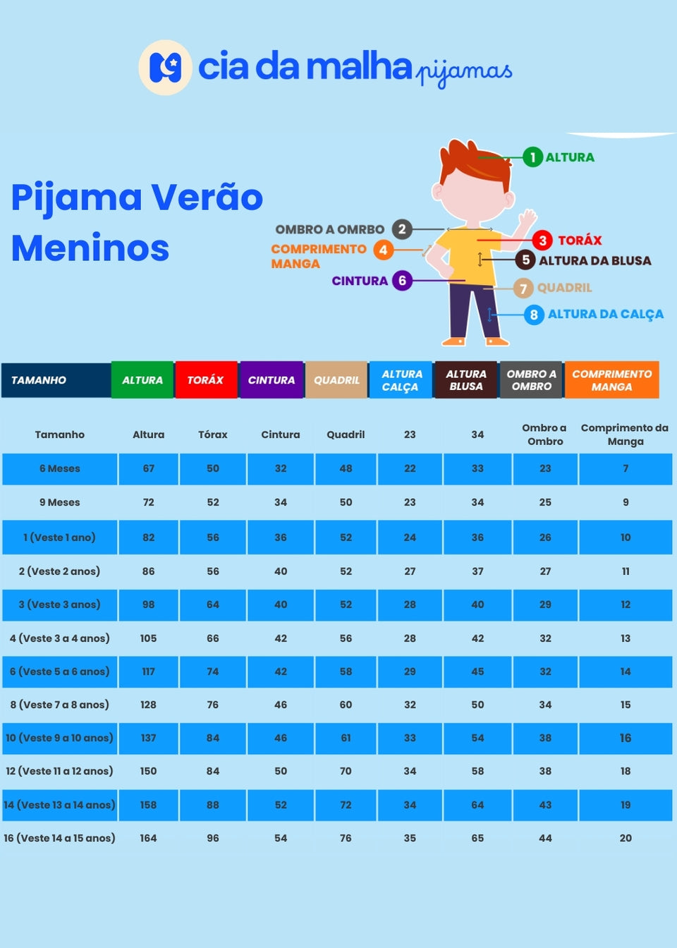 Pijama Infantil Masculino Meninos Juvenil Algodão Verao