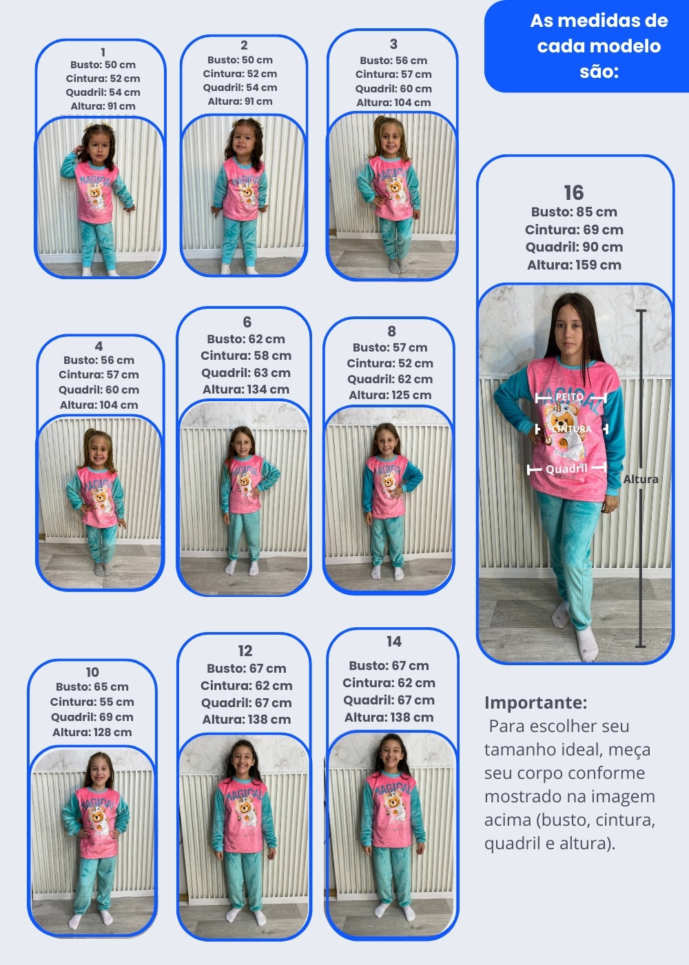 Pijama Infantil Meninas Inverno Fleece Soft Longo - Novo