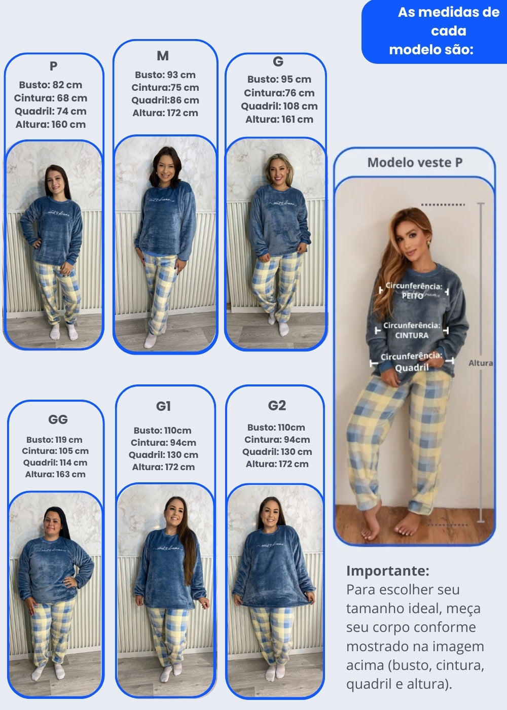Pijama Feminino Adulto Fleece Inverno Plus Size Soft Plush Longo